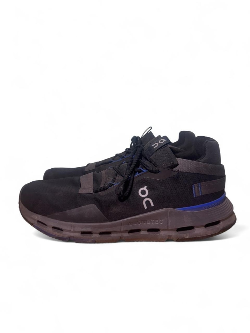 On Cloudnova 2 running sneakers black blue size 13 mens